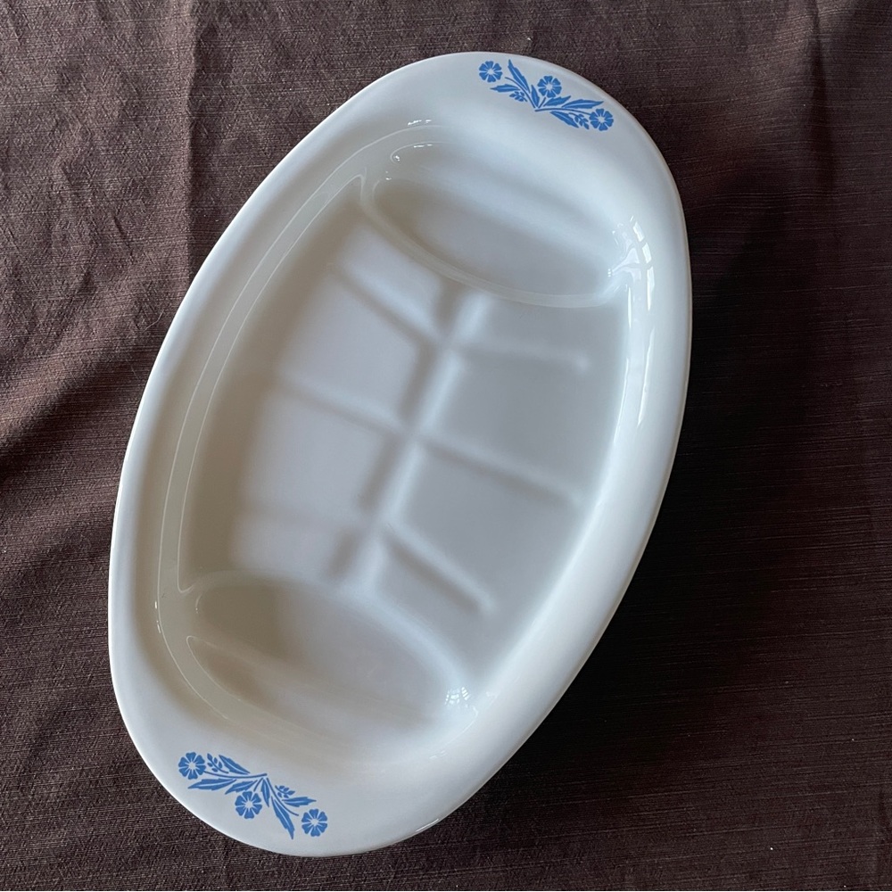 Corningware Cornflower pattern serving platter